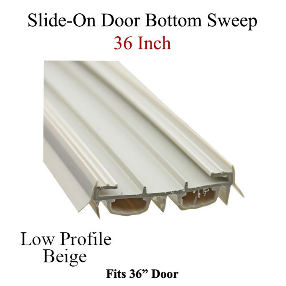 Slide-On Bottom Sweep for 36 Inch Door Bulb Beige - Slide-On Bottom Sweep for 36 Inch Door Bulb Beige