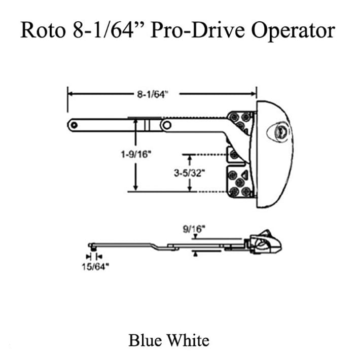 Roto Split Arm Window Operator Pro Drive Right Hand For Vinyl Window - Roto Split Arm Window Operator Pro Drive Right Hand For Vinyl Window