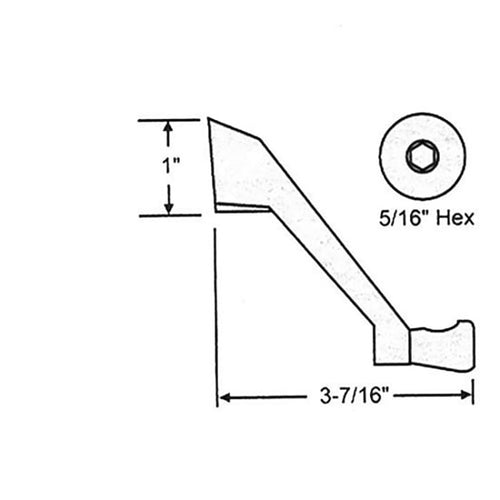 Roto crank handle, Hex OLD Style Casement - Choose Color - Roto crank handle, Hex OLD Style Casement - Choose Color