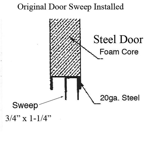 Perma-Door Pocket Sweep, Screw-on Door Bottom - Discontinued - Perma-Door Pocket Sweep, Screw-on Door Bottom - Discontinued