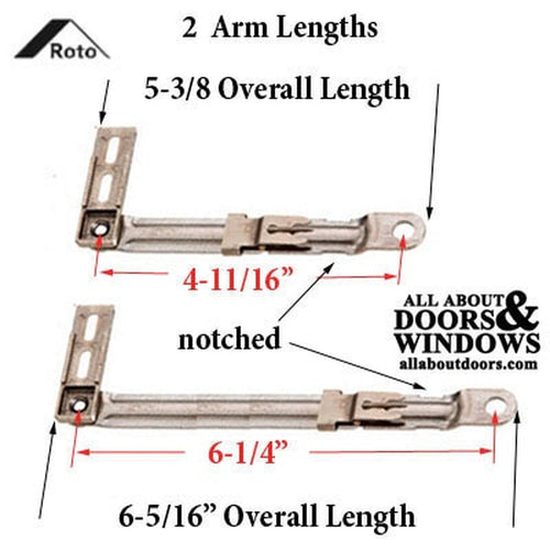 Roto 6-5/16 Roto-Dyad Connecting Arm Bracket - Notched - Roto 6-5/16 Roto-Dyad Connecting Arm Bracket - Notched