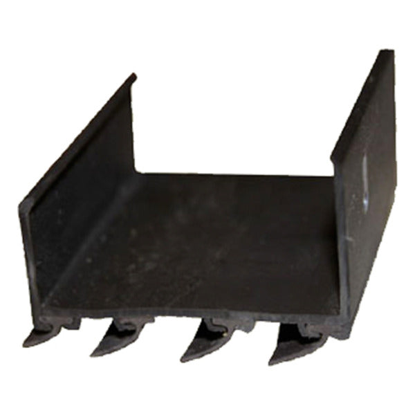 Door Bottom / Sweep, U-Shaped Wrap-around Vinyl - Brown - Door Bottom / Sweep, U-Shaped Wrap-around Vinyl - Brown