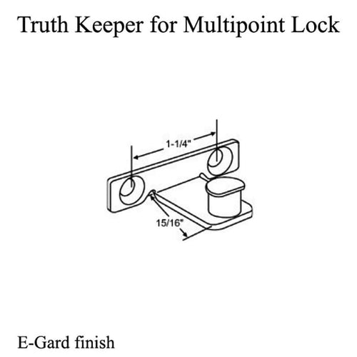 Truth 11498 Maxim Keeper  Multi-point Sash Lock Hardware  E-Gard Finish - Truth 11498 Maxim Keeper  Multi-point Sash Lock Hardware  E-Gard Finish