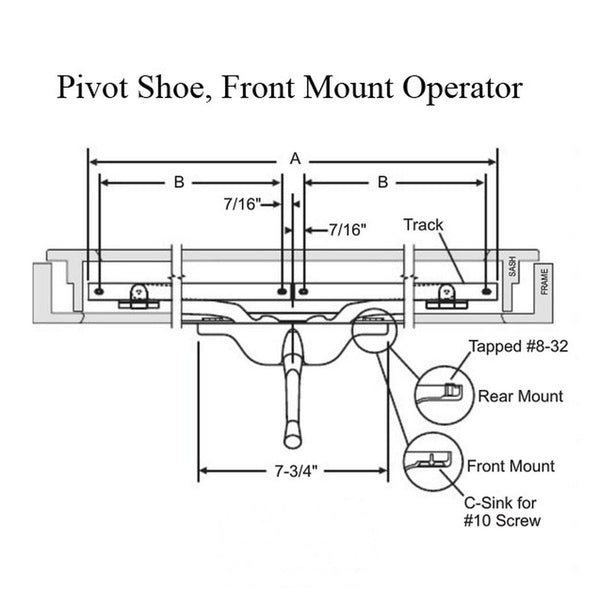 Truth Dual Arm, front mount, Awning Operator  - White - Truth Dual Arm, front mount, Awning Operator  - White