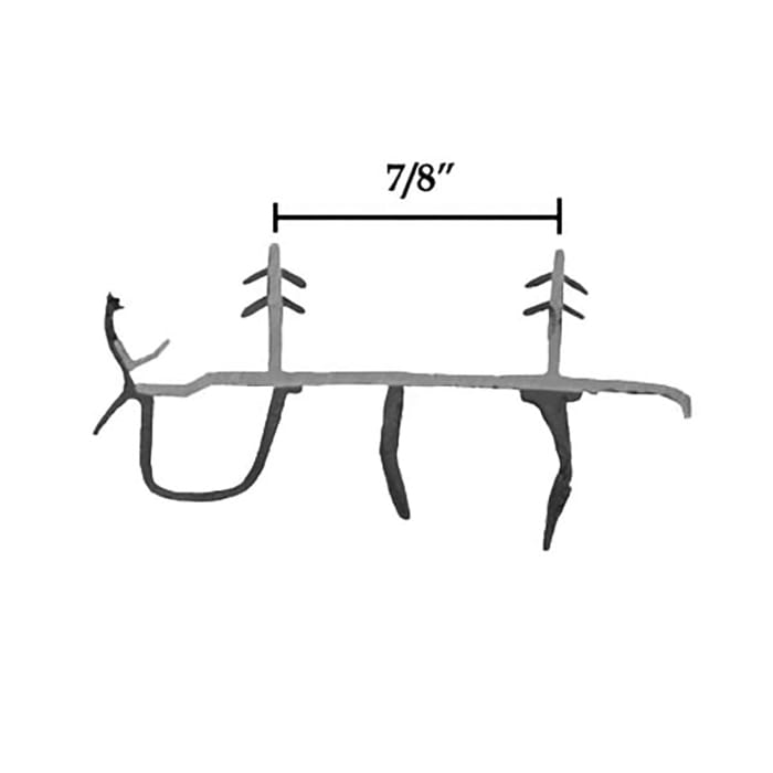 Door Bottom / Sweep, Snap-In, 2 Kerf @ 7/8 c  Gray & White - Door Bottom / Sweep, Snap-In, 2 Kerf @ 7/8 c  Gray & White