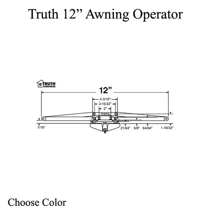 Truth Roto-Gear Operator Crank, 12 inch Scissor, Single Hook - Choose Color - Truth Roto-Gear Operator Crank, 12 inch Scissor, Single Hook - Choose Color