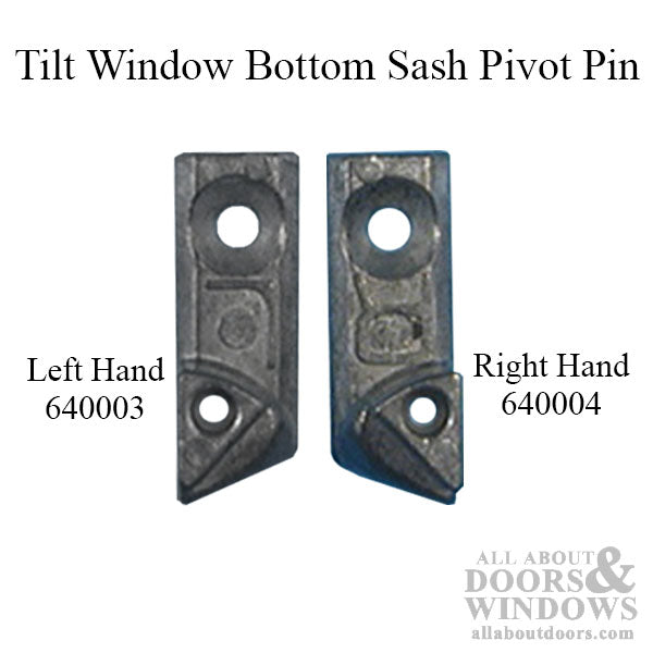 Tilt Window Pivot Pin, Bottom Sash, Zinc Diecast - Left Hand - Tilt Window Pivot Pin, Bottom Sash, Zinc Diecast - Left Hand