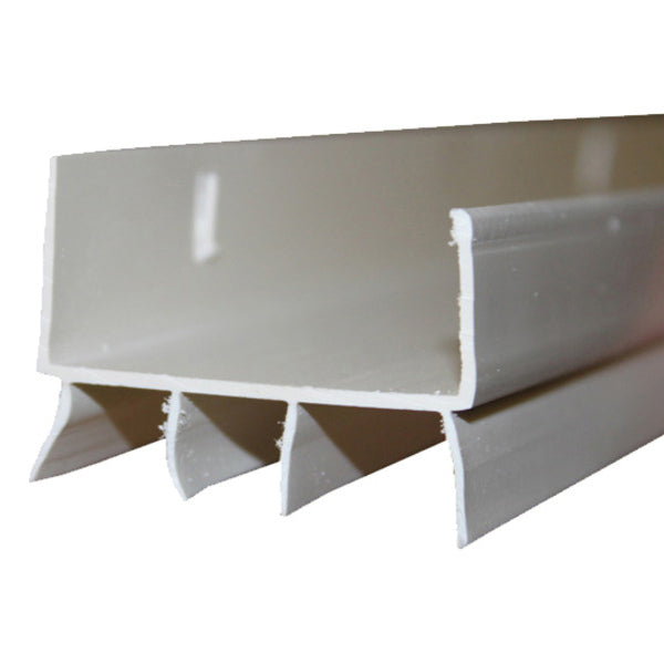 Door Bottom / Sweep, U-shaped wrap-around Vinyl -  White - Door Bottom / Sweep, U-shaped wrap-around Vinyl -  White