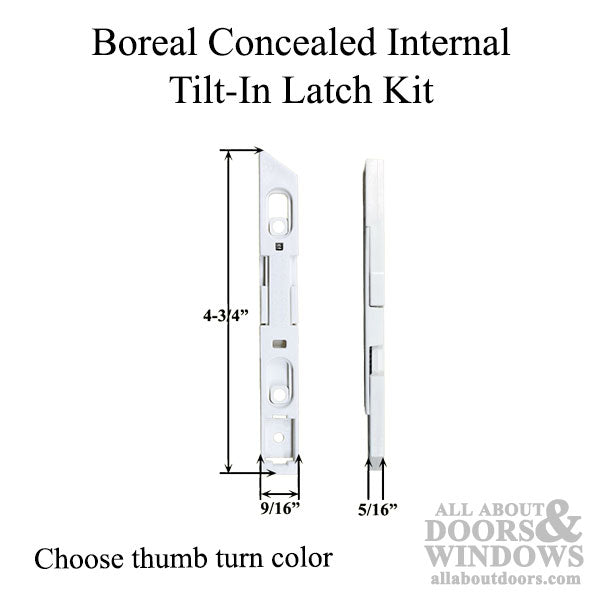 Boreal Concealed Internal Tilt-In Latch for Vinyl Window Kit - Boreal Concealed Internal Tilt-In Latch for Vinyl Window Kit