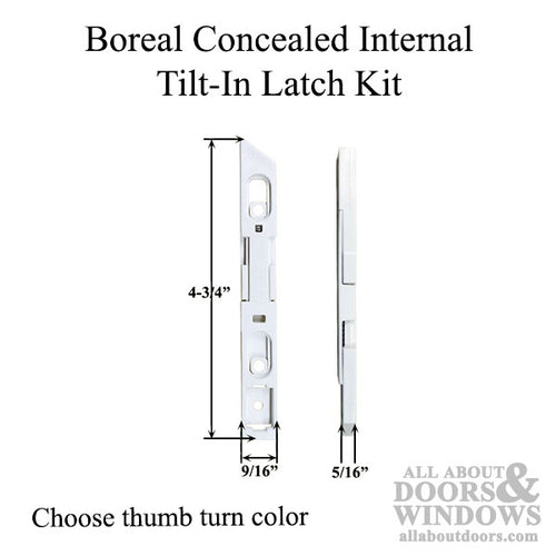 Boreal Concealed Internal Tilt-In Latch for Vinyl Window Kit - Boreal Concealed Internal Tilt-In Latch for Vinyl Window Kit