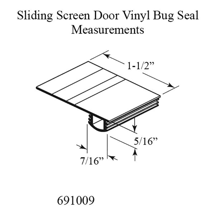 Bug Seal Weatherstrip For Sliding Screen Doors 7 Foot Vinyl Bug Seal - Bug Seal Weatherstrip For Sliding Screen Doors 7 Foot Vinyl Bug Seal