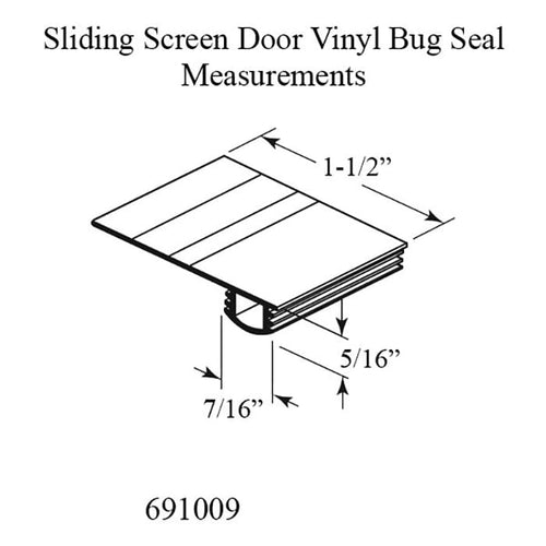 Bug Seal Weatherstrip For Sliding Screen Doors 7 Foot Vinyl Bug Seal - Bug Seal Weatherstrip For Sliding Screen Doors 7 Foot Vinyl Bug Seal