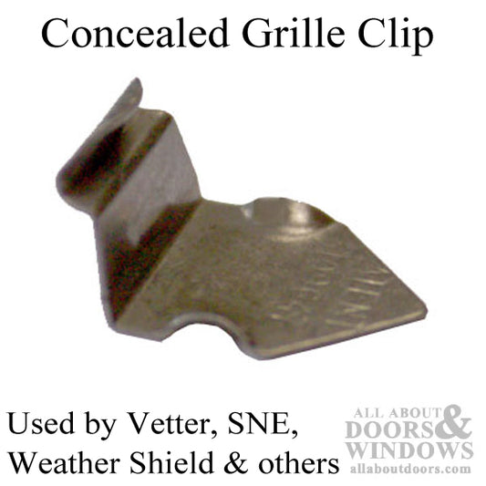 Metal Concealed Grille Clip, Stamped Steel for window grid