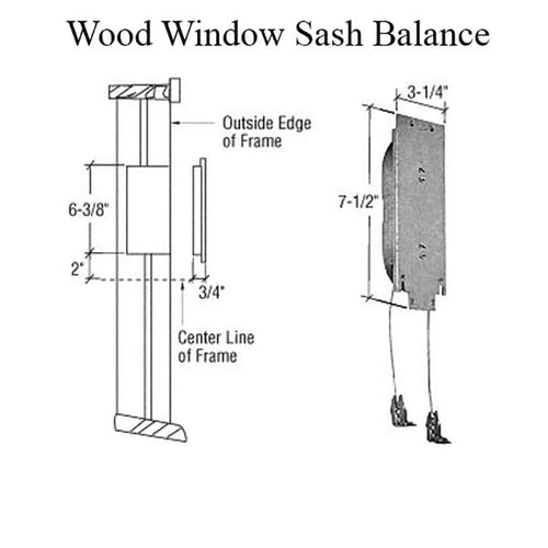 Wood Window Sash Balance, 8 pound - Wood Window Sash Balance, 8 pound