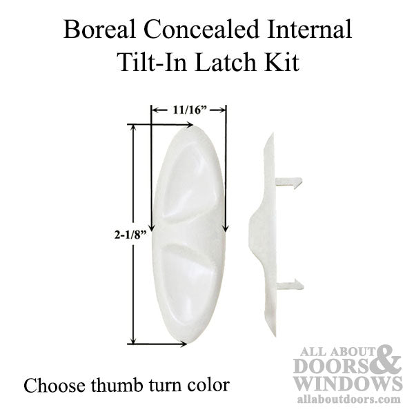Boreal Concealed Internal Tilt-In Latch for Vinyl Window Kit - Boreal Concealed Internal Tilt-In Latch for Vinyl Window Kit