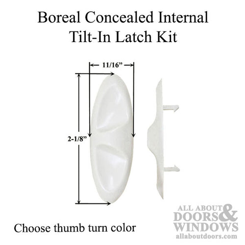 Boreal Concealed Internal Tilt-In Latch for Vinyl Window Kit - Boreal Concealed Internal Tilt-In Latch for Vinyl Window Kit