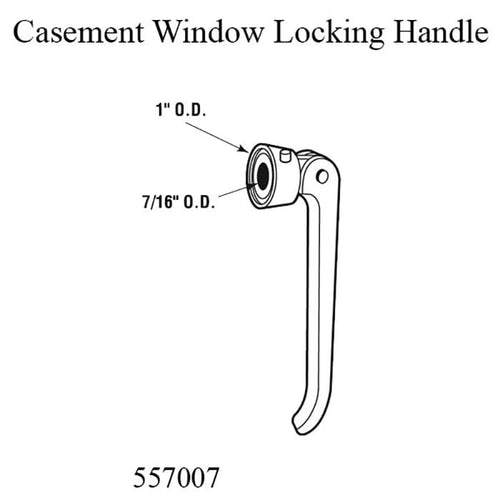 Casement Window Locking Handle, 7/16‰Û Diameter - Bronze - Casement Window Locking Handle, 7/16‰Û Diameter - Bronze