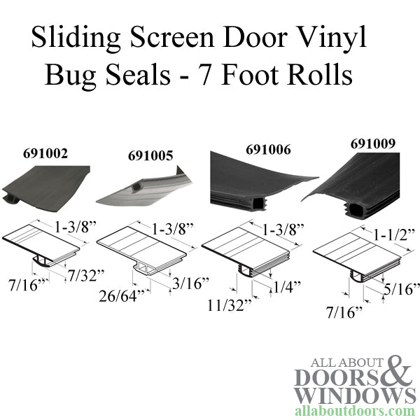 Bug Seal Weatherstrip For Sliding Screen Doors 7 Foot Vinyl Bug Seal - Bug Seal Weatherstrip For Sliding Screen Doors 7 Foot Vinyl Bug Seal