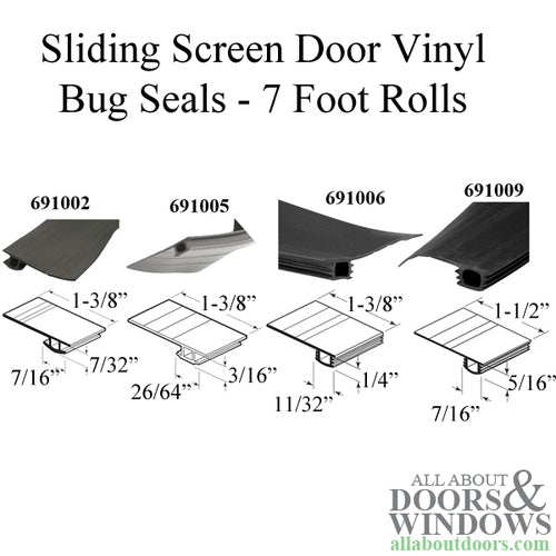 Bug Seal Weatherstrip For Sliding Screen Doors 7 Foot Vinyl Bug Seal - Bug Seal Weatherstrip For Sliding Screen Doors 7 Foot Vinyl Bug Seal