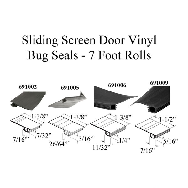 Bug Seal Weatherstrip For Sliding Screen Doors 7 Foot Vinyl Bug Seal - Bug Seal Weatherstrip For Sliding Screen Doors 7 Foot Vinyl Bug Seal