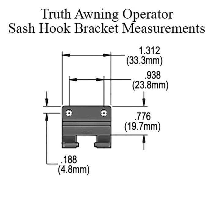 Sash Hook Bracket, Awning Operator Truth # 40543 - Sash Hook Bracket, Awning Operator Truth # 40543