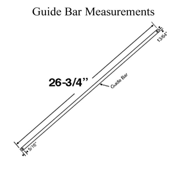 Guide Bar Replacement Track, 26-3/4 inch Dual Arm Awning Window - Guide Bar Replacement Track, 26-3/4 inch Dual Arm Awning Window