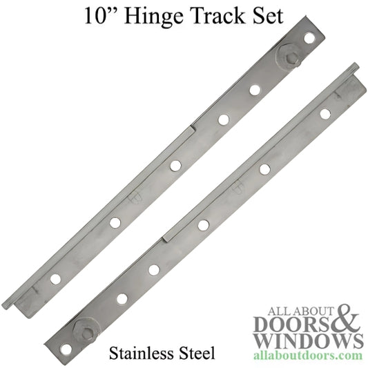 Roto 10" Hinge Track Set, HG05 Series - Stainless Steel