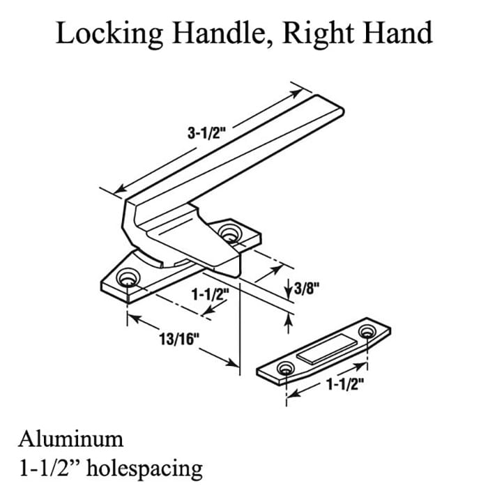 Sash Lock With Keeper Right Handed Locking Handle For Casement Window Aluminum - Sash Lock With Keeper Right Handed Locking Handle For Casement Window Aluminum