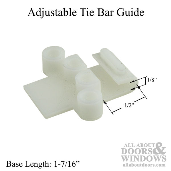 Guide, Adjustable Tie Bar,  Casement - White - Guide, Adjustable Tie Bar,  Casement - White