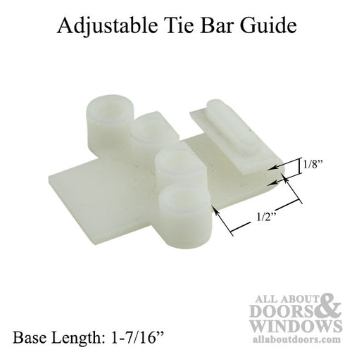 Guide, Adjustable Tie Bar,  Casement - White - Guide, Adjustable Tie Bar,  Casement - White