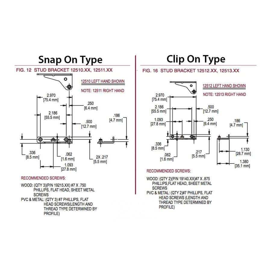 Stud  Bracket, Snap On Right Hand Truth Part # 12511 - Stud  Bracket, Snap On Right Hand Truth Part # 12511