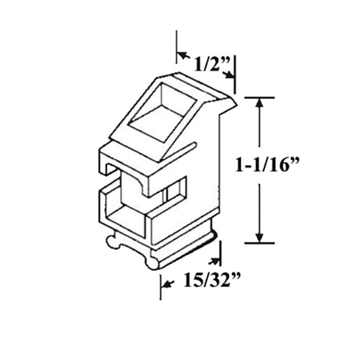 Acorn 60 Series Top Shoe Bracket for Channel Balance - Acorn 60 Series Top Shoe Bracket for Channel Balance