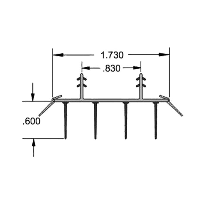 Door Bottom / Sweep, Snap-In, 2 Kerf  at 7/8 inch -  Brown/Tan - Door Bottom / Sweep, Snap-In, 2 Kerf  at 7/8 inch -  Brown/Tan