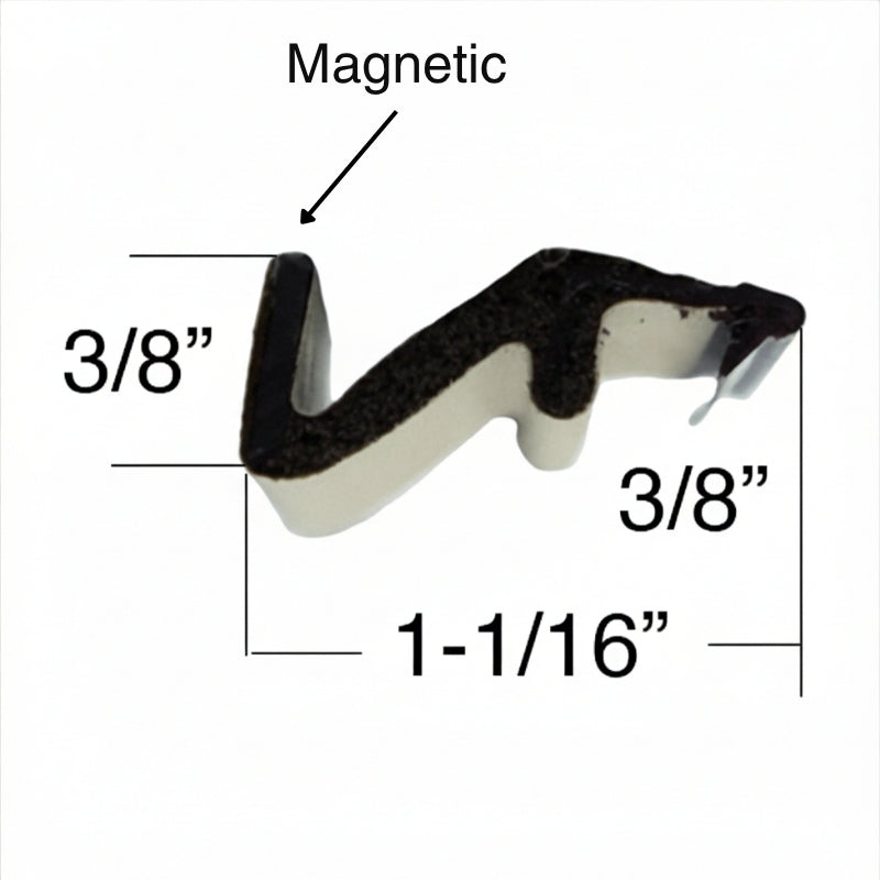 Magnetic weatherstrip For Hinged Doors On Lock Side and Top Of Door Frame - Magnetic weatherstrip For Hinged Doors On Lock Side and Top Of Door Frame