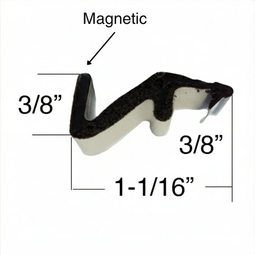 Magnetic weatherstrip For Hinged Doors On Lock Side and Top Of Door Frame - Magnetic weatherstrip For Hinged Doors On Lock Side and Top Of Door Frame