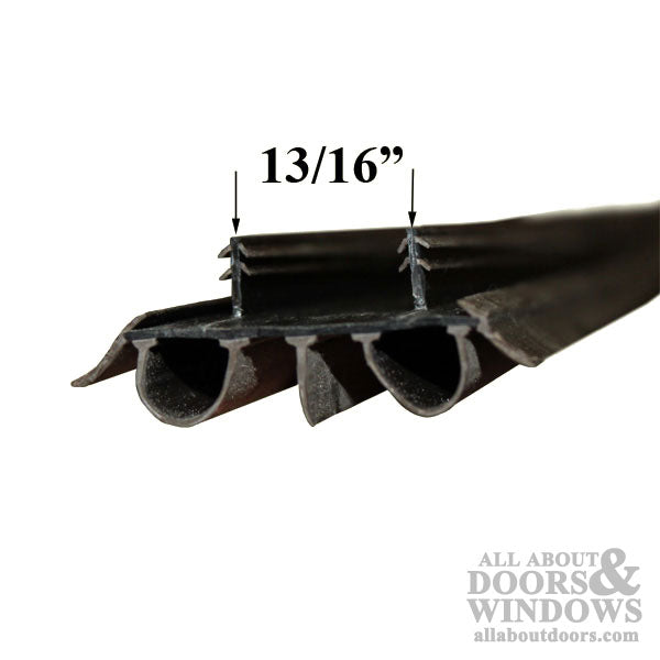Door Bottom / Sweep; snap-in; - 2 Barbs @ 7/8 inch - Brown - Door Bottom / Sweep; snap-in; - 2 Barbs @ 7/8 inch - Brown