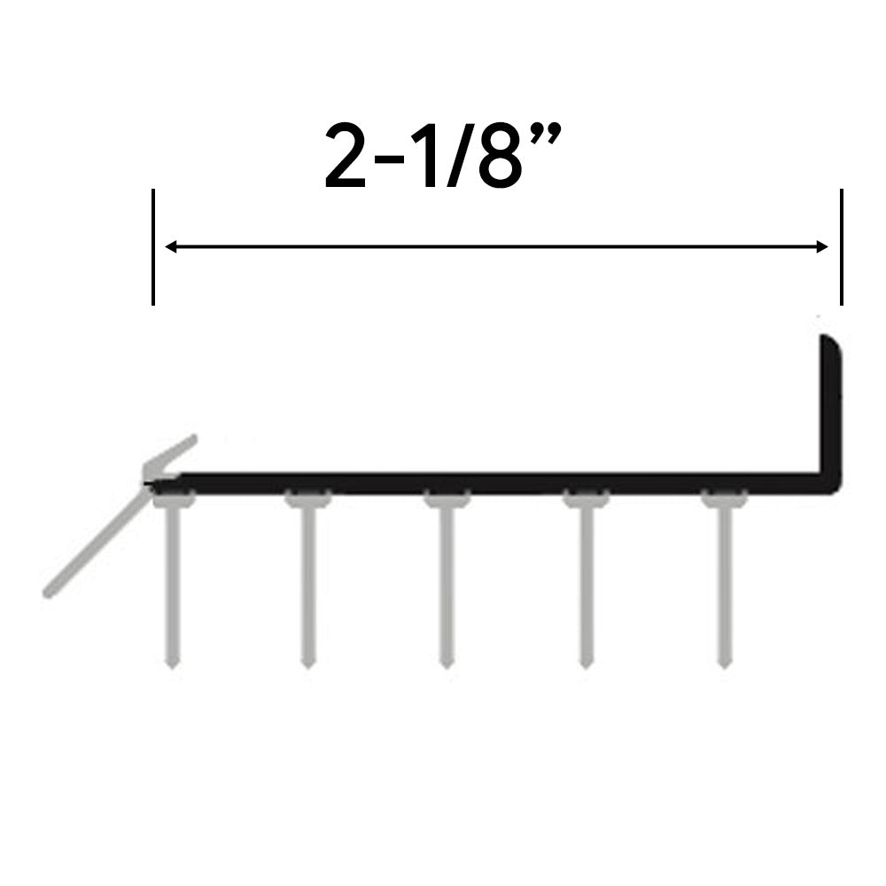 48 inch Vinyl Door Sweep for  2-1/4 door - Chocolate Brown - 48 inch Vinyl Door Sweep for  2-1/4 door - Chocolate Brown