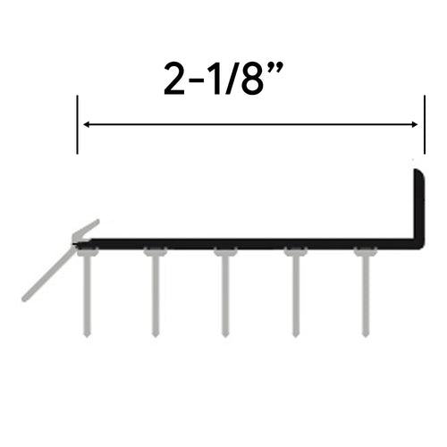 48 inch Vinyl Door Sweep for  2-1/4 door - Chocolate Brown - 48 inch Vinyl Door Sweep for  2-1/4 door - Chocolate Brown