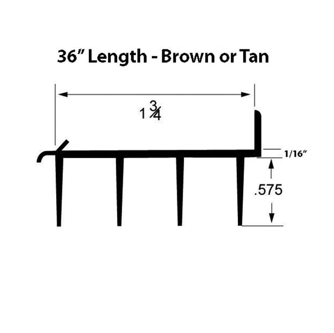 Door Bottom Sweep, Staple-On, 36in. - Door Bottom Sweep, Staple-On, 36in.