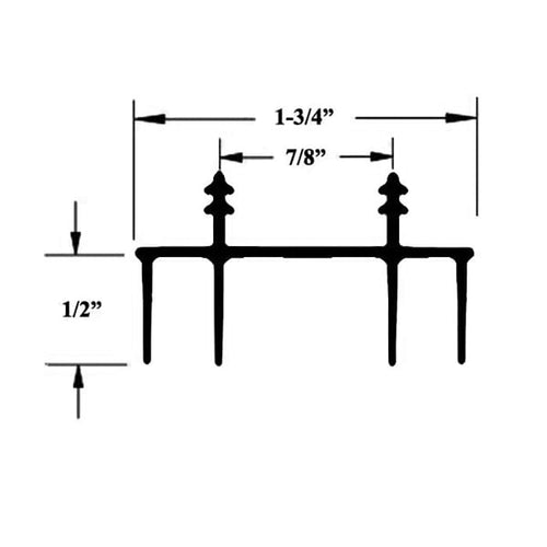 SNE Door Bottom / Sweep, snap-in  35-3/4 - Black - SNE Door Bottom / Sweep, snap-in  35-3/4 - Black