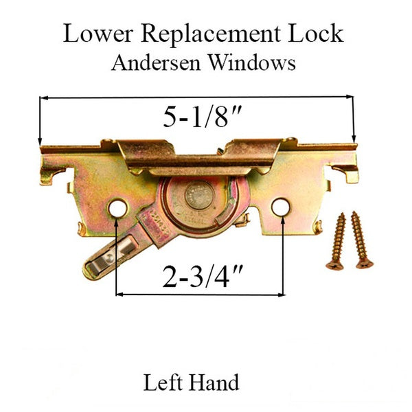 Lower Replacement Lock for Andersen Casement Windows Left Hand Lower Window Lock - Lower Replacement Lock for Andersen Casement Windows Left Hand Lower Window Lock