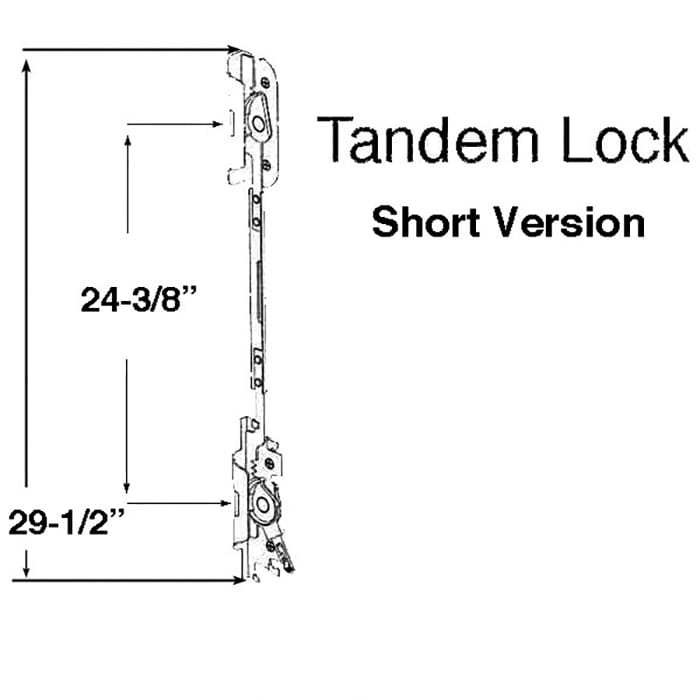 Andersen Window Tandem Lock Flushmount E-Z Casement Short Left Hand - Andersen Window Tandem Lock Flushmount E-Z Casement Short Left Hand