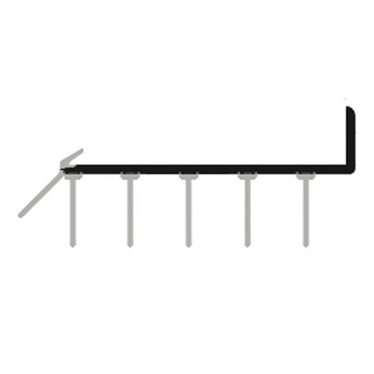 48 inch Vinyl Door Sweep for  2-1/4 door - Chocolate Brown
