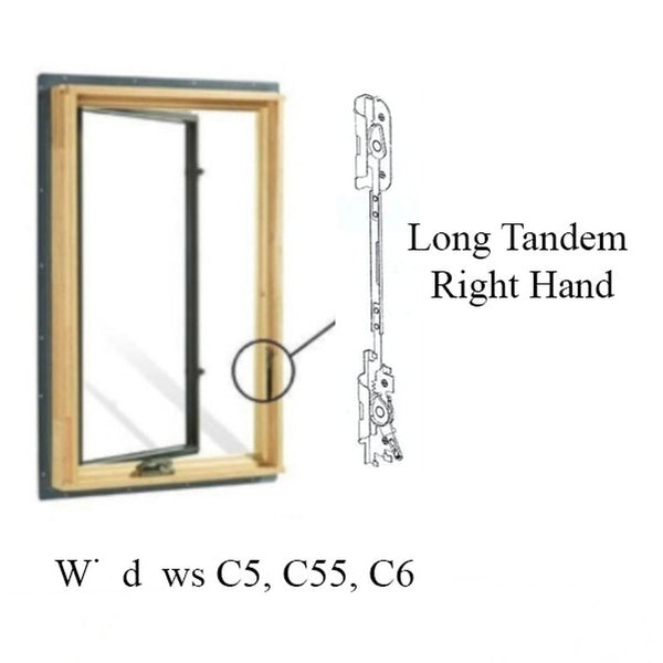 Andersen Tandem Right-Hand Sash Lock Tall Window 1999–Present - Andersen Tandem Right-Hand Sash Lock Tall Window 1999–Present
