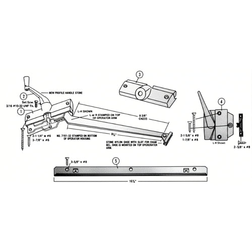 Andersen Casement Window Sash Lock, Perma-Shield 1979-95, LH - White - Andersen Casement Window Sash Lock, Perma-Shield 1979-95, LH - White