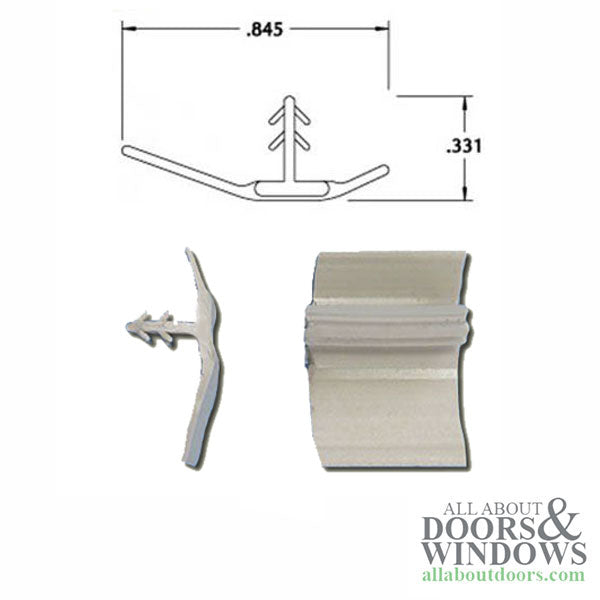 K/K door interior weatherstrip / door sweep, snap-in, 36 inch - Choose Color - K/K door interior weatherstrip / door sweep, snap-in, 36 inch - Choose Color
