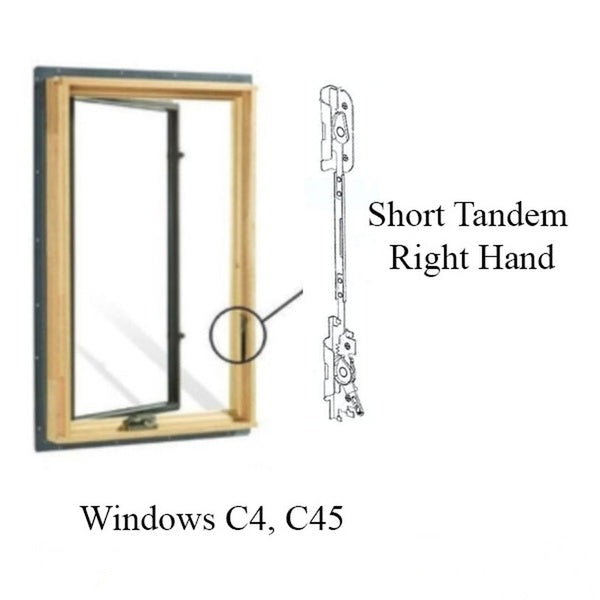 Andersen Window Tandem Lock Short Tandem Lock Flushmount For E-Z Casement Right Handed - Andersen Window Tandem Lock Short Tandem Lock Flushmount For E-Z Casement Right Handed