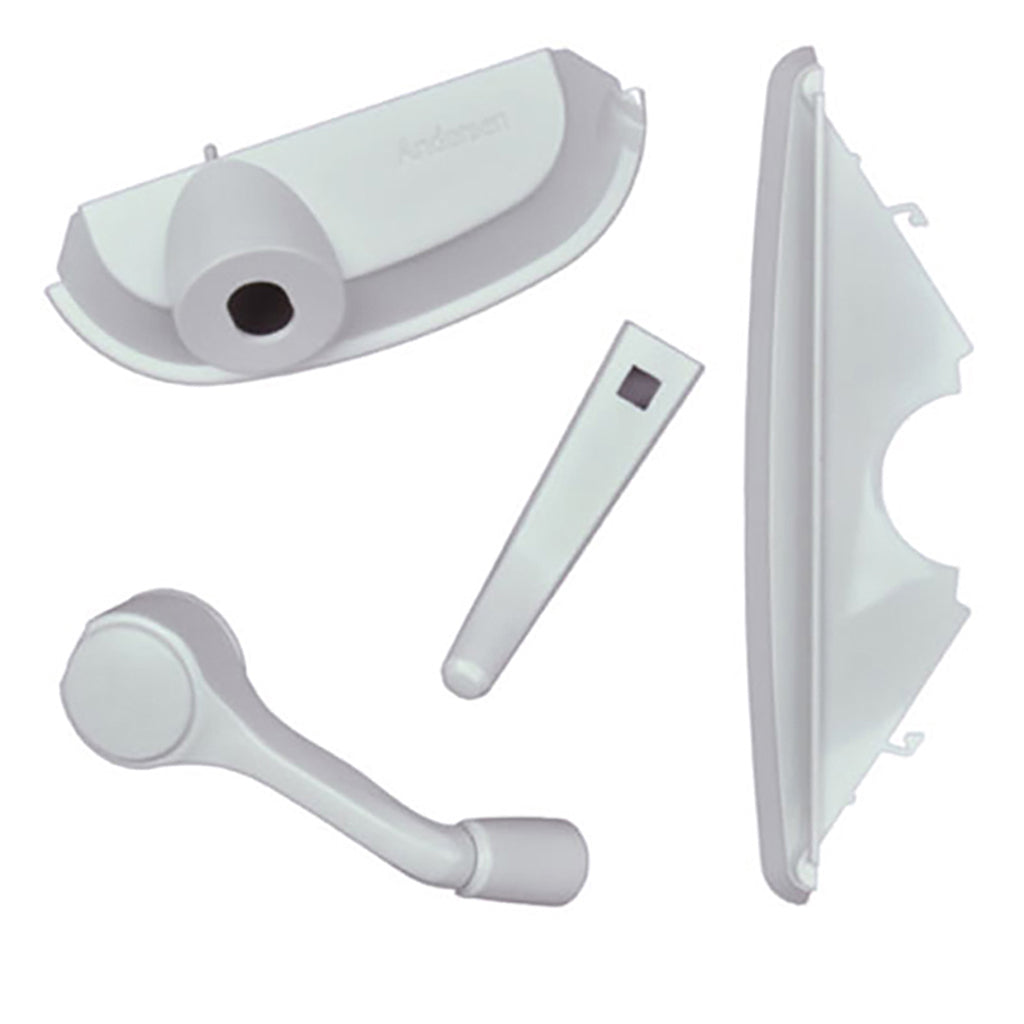 Andersen Improved Casement Window Handle For  200 400 Series Windows Hardware Pack Folding Opener Traditional White - Andersen Improved Casement Window Handle For  200 400 Series Windows Hardware Pack Folding Opener Traditional White