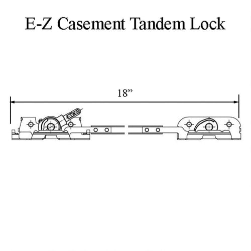 Andersen Perma-Shield Improved/E-Z Casement Lock - Tandem (Impact Resistant) - Right Hand - Andersen Perma-Shield Improved/E-Z Casement Lock - Tandem (Impact Resistant) - Right Hand