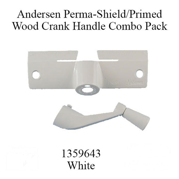 Andersen Window Primed Wood/Perma-Shield Crank Handle - White - Andersen Window Primed Wood/Perma-Shield Crank Handle - White